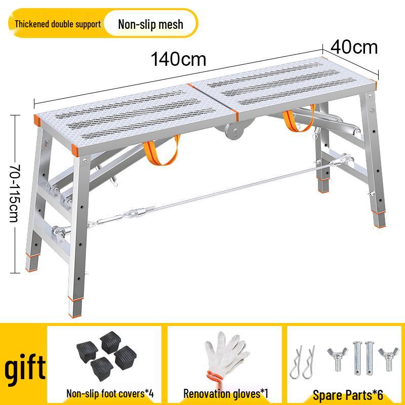 Heavy-Duty Folding Horse Stool with Thickened Step Ladder for Decoration and Construction Tasks