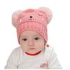 Children Knit Hat with Double Pom Poms Soft Thick Warm Winter Beanie for Toddlers and Kids Comfortable Fit