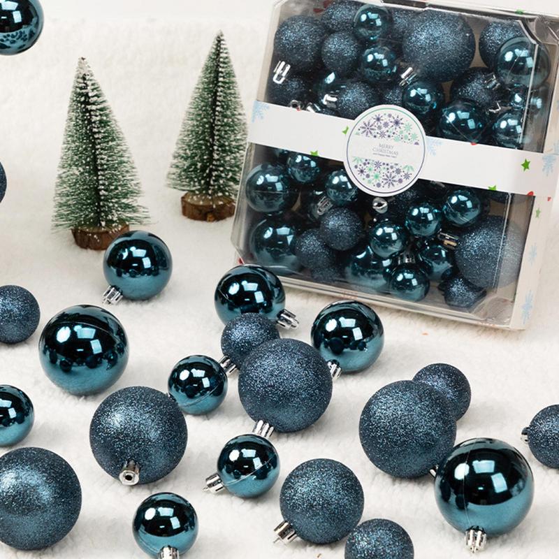44pcs 3/4/5cm Christmas Balls Christmas Tree Ornaments Ball Xmas Hanging Tree Pendants Home Party Christmas Tree Decor New Year