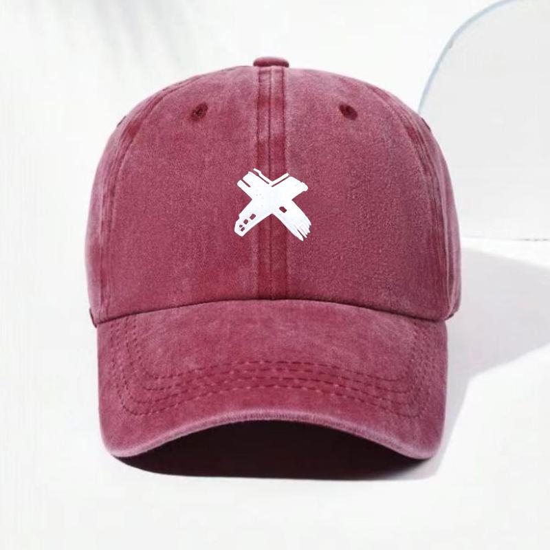Washed Men Women Cotton Baseball Cap Sport X Letter Snapback Hat Vintage Breathable Unisex Outdoor Casual Streetwear Sun Hat