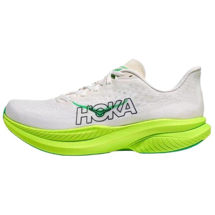 HOKA ONE ONE Mach 6  White Neon Lime  Men s 1147790-WNL EU 42