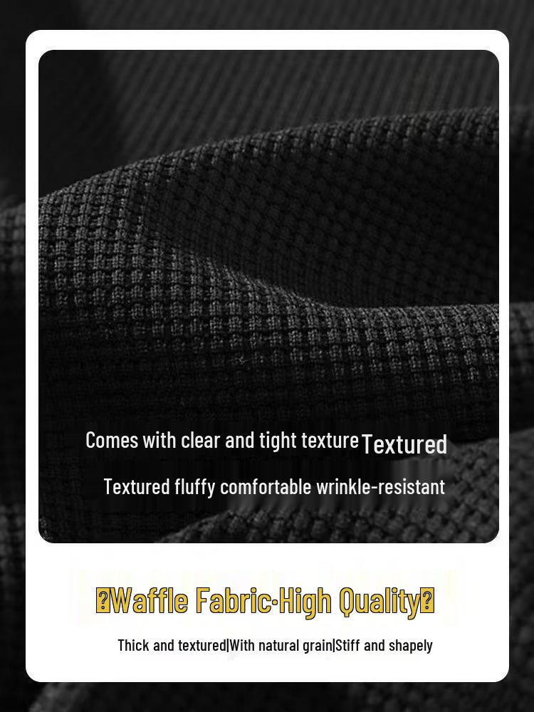 Teen Boys' Trendy Waffle Knit Summer Sports Set - Shorts & Short Sleeve T-shirt