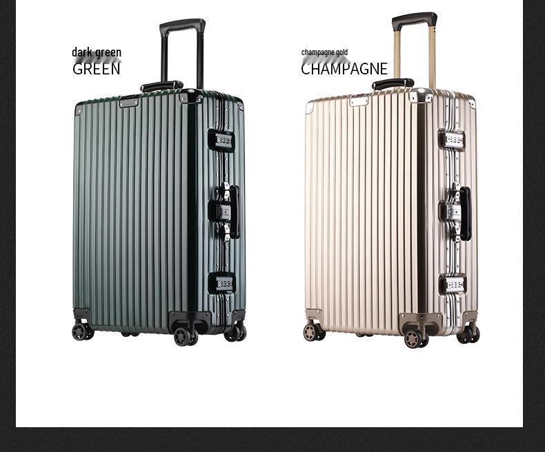 Retro Aluminum Frame Spinner Suitcase - Available in 20/24/26/29 Inches