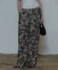 SCULPTOR Camo Linen Cargo Jogger Pants Forest