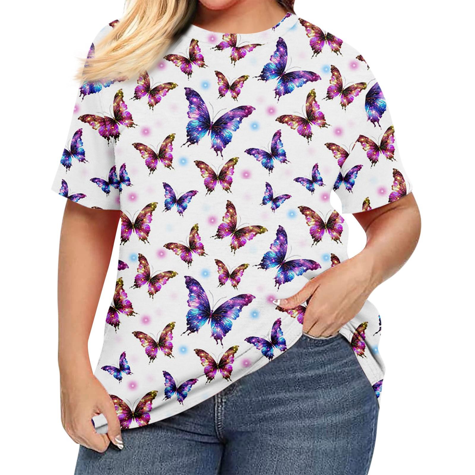 

Женская рубашка с коротким рукавом, круглый вырез, футболка больших размеров, повседневные топы с принтом белый