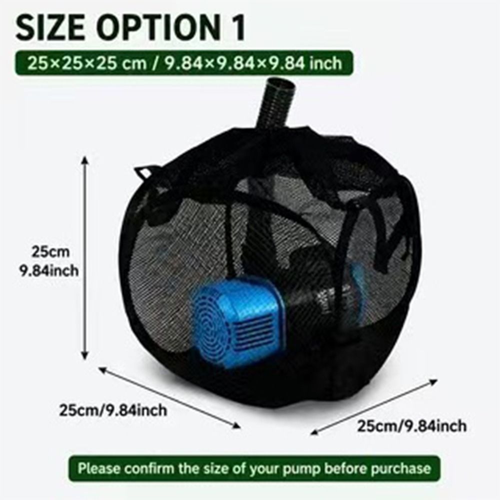 Drawstring Pump Filter Bag Anti-Block Pond Filter Net Barrier Filter Mesh Aquatic Pond