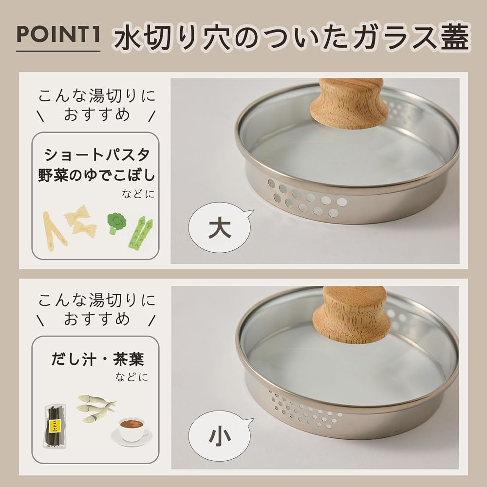 Fujihoro Petit Pot Dark Gray One-Handed Pot with Glass Lid Compatible with IH and Gas Cooking 1.5L