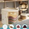 Clear PVC Hat Storage Box Zipper Closure Dustproof Foldable Stackable Container for Cowboy Sun Hats Home Wardrobe Organizer