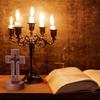 Church Altar Crucifix Statue Walnut Wood Hollow Standing Crosses Ornament with Magnetic Base for Easters Ceremony Decors