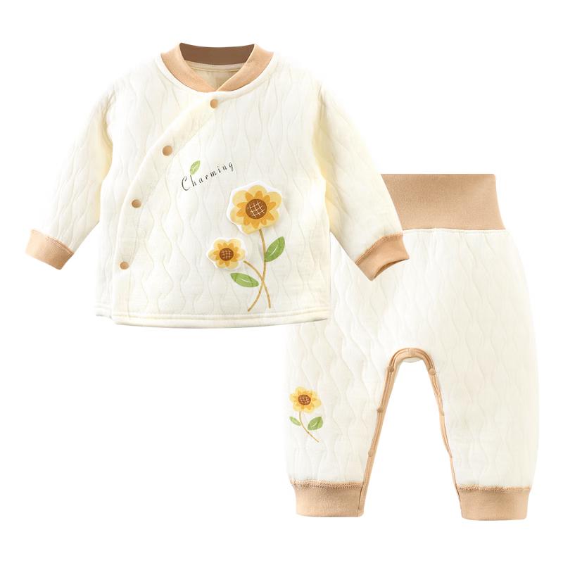 Youqi Baby Unisex Autumn/Winter Thick Cotton-Padded Romper 80