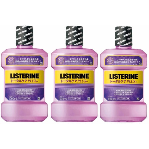 

[Set Sale] JNTL Consumer Health Medicated Listerine Total Care Plus Clean Mint Flavor (1000mL) x 3-Pack Liquid Toothpaste