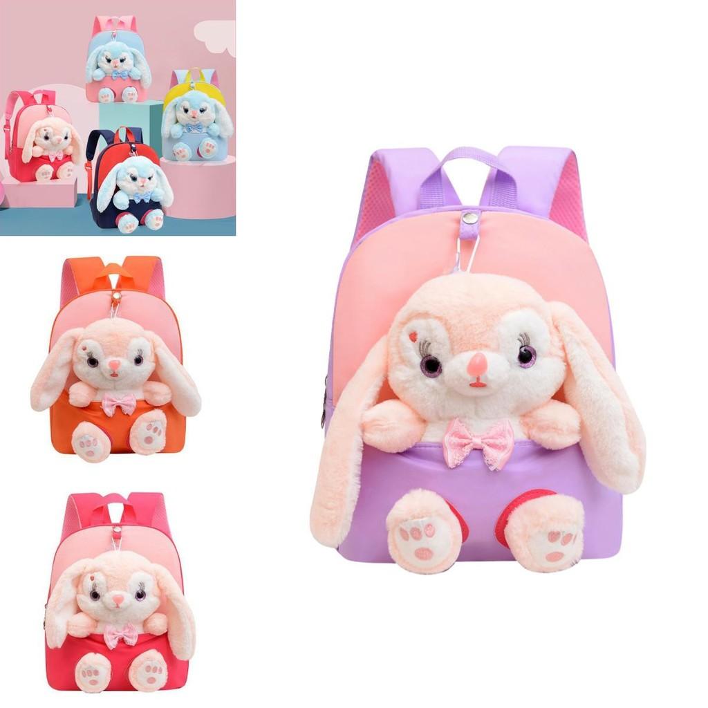 Adorable Mochila de Peluche de Conejo Para Niñas Con Diseño Transpirable Ligero Duradero