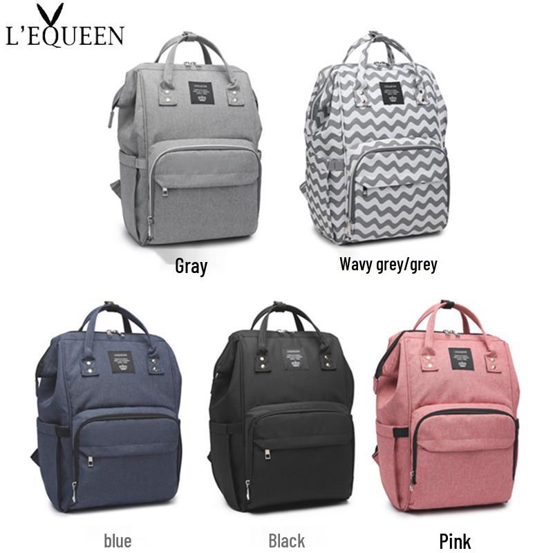 LEQUEEN Multifunctional Fashion Backpack for Moms - Large Capacity Mother and Baby Bag