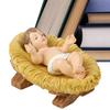 Baby Jesus in Krippe Figur Harz Krippe Skulptur Baby Jesus Christus in Krippe Figuren Kirche Krippenszene Handwerk Dekor