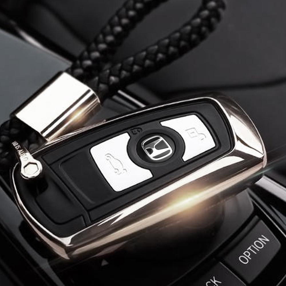14mm 3D Badge Car Key Remote Control Emblem Stickers Decor Decal For Honda Civic CRV Odyssey Mugen Fit Accord Jazz Accessories CB0