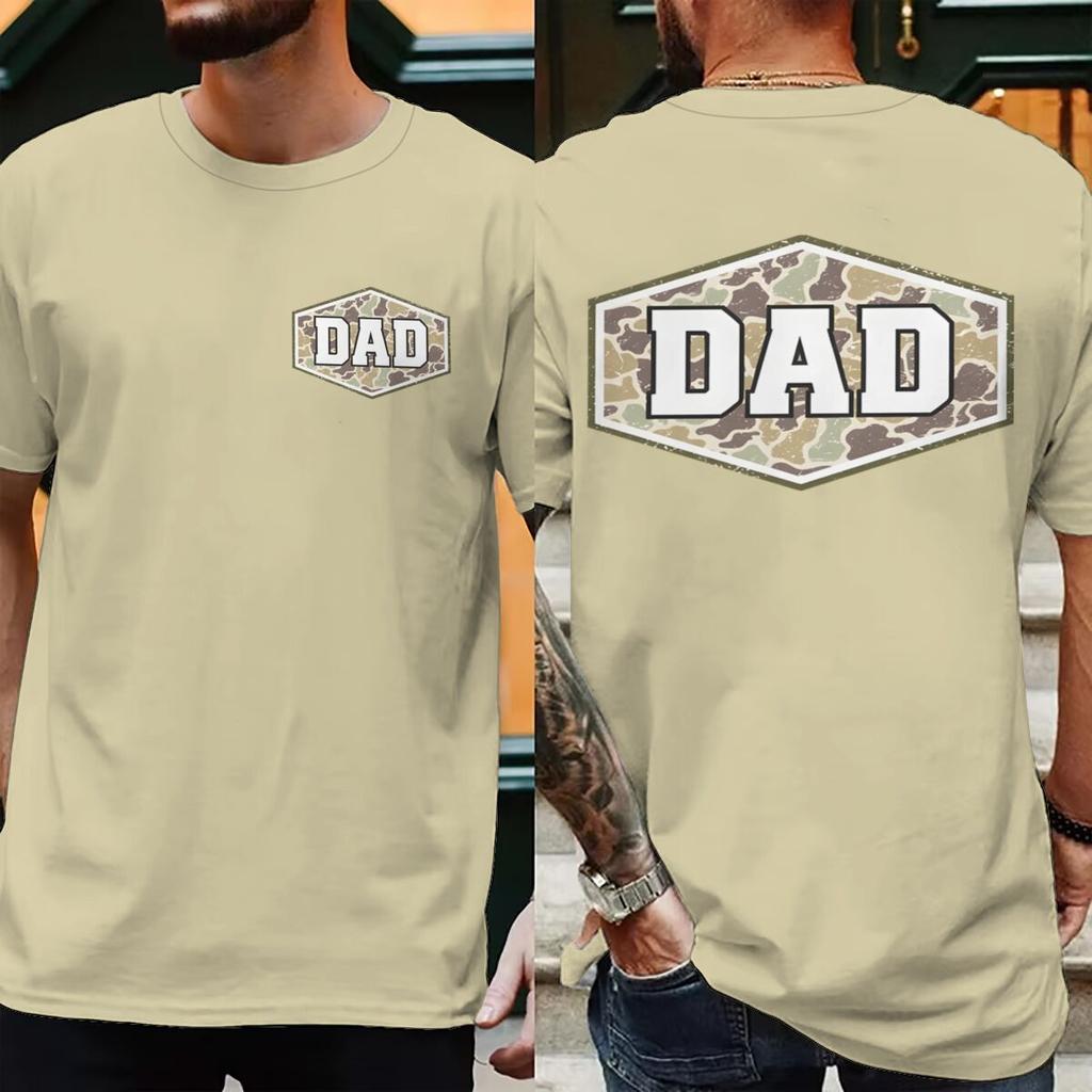 Fathers Day Gift Unisexs Tshirt Camouflage Dad Shirt Gift For Dads Shortsleeve Crewneck Tshirt Casual Dad Life Top Clothing