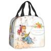 Custom Cartoon Animation Sarah Kay Portable Lunch Box for Women Multifunction Cooler Thermal Food Insulated Lunch Bag Student