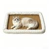 Cat Bed for Indoor Cats Soft Dog Bed with Wicker Mat Anti-slip Pet Sleeping Pad for Kitten Puppy Small Dogs