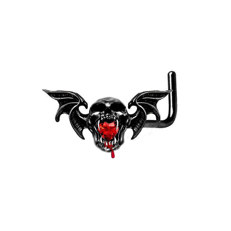 Gai Bei Oumei Halloween Devil Lip, Nipple & Navel Ring, Ghost Head Ear Cartilage & Nose Stud Piercing Set.