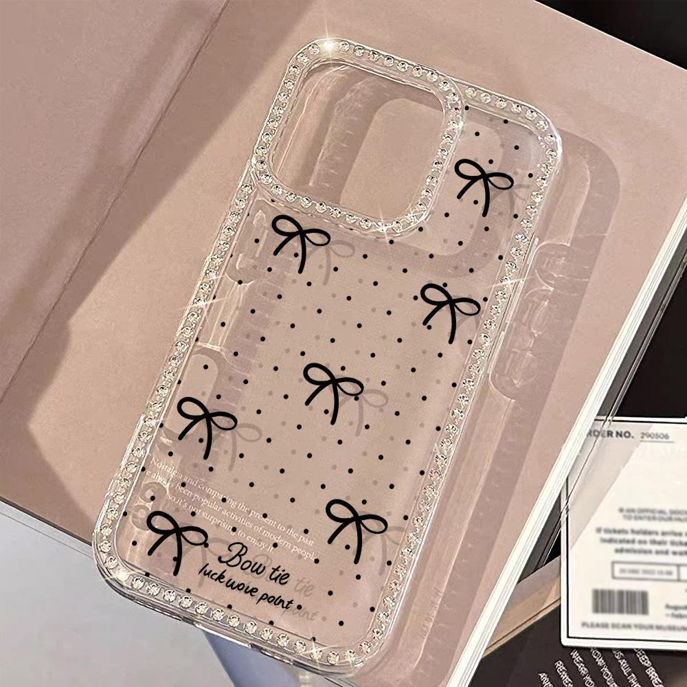 Bracelet Chain Phone Case For iPhone 17 16 15 13 14 for 17Air 17 12 14 16 Pro 17 14 16 Pro Max Sparking Diamond Cute Pattern Hard Cover With Lanyard