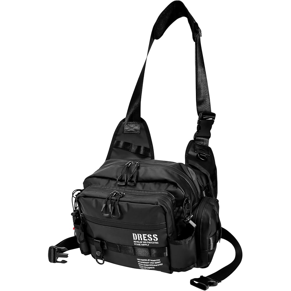 DRESS Holding Shield Bag - Waterproof, Water-Repellent, Rod Holder, Run & Gun Bag, Fishing Backpack, Large Size, Expandable, Tackle Bag, Backpack, Men