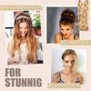 Synthetic Hair Braided Headband Classic Wide Plaited Braids Elastic Stretch Hairpiece for Women Girls