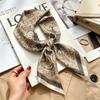 Autumn and winter Maillard cashew square scarf silk scarf women's shirt versatile neck small scarf tied hair decorative scarf