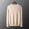 Men's Cashmere Sweater Qinghe Cashmere 30% Cashmere 70% Wool Men's Autumn and Winter Cashmere Pullover Soft and Warm