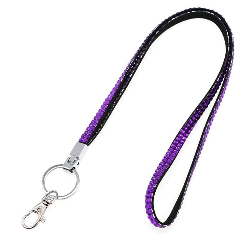 Strong Rhinestone Card Holder Lanyard with Advanced Tensile Durability for School Events and Office Staff
