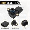 1 Pcs Manifold Absolute Pressure Sensor for Jeep TJ 2003 for Dodge for Ram 1500 2500 Van 2002-2003 MAP Sensor No.68002763AA Plastic Black