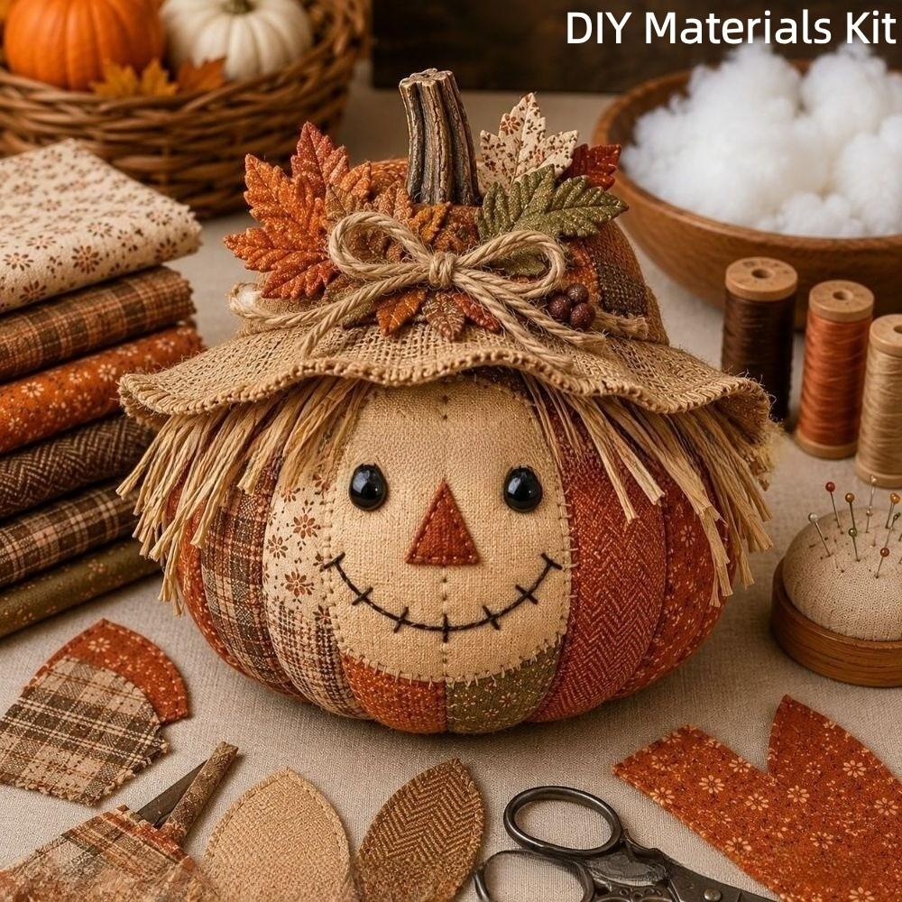 Vintage Style DIY Sewing Kit Floral Fabric Patchwork Pumpkin Friends Kit Autumn Home Decor