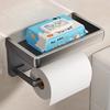 Aluminum Alloy Toilet Paper Holder with Storage Cabinet Wall Mounted Toilet Paper Holder Perfume Holder Bathroom Accessories