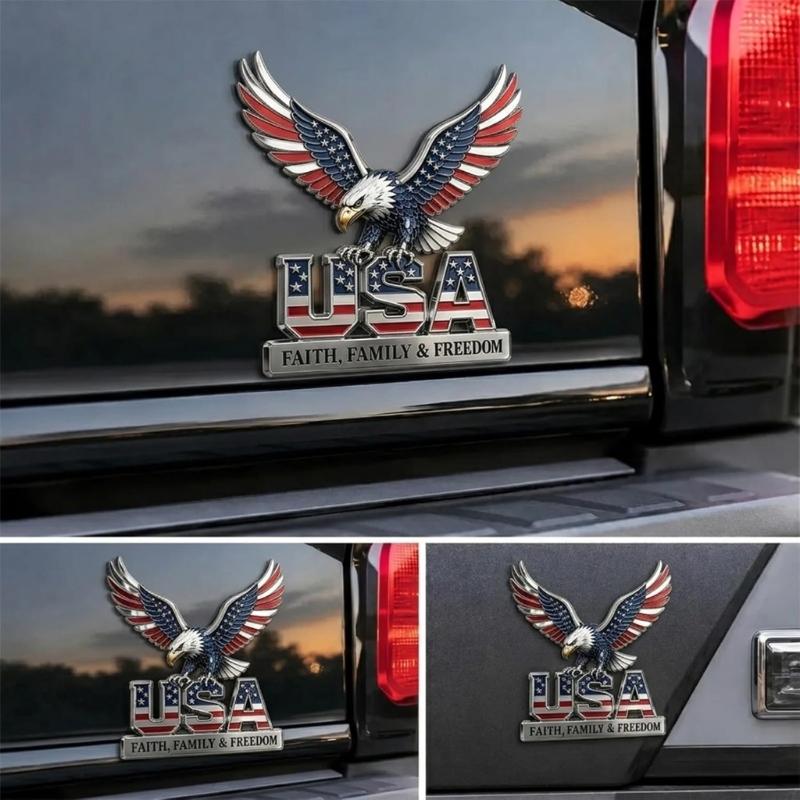 Removable Metal Vehicle Sticker 250th Anniversary Patriotic Decals Perfect For Long Term Or Temporary Decoration