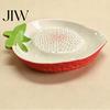 Ceramic Ginger Grater Garlic Plate, with Leaf Handle Design, Manual Spice Grinder Easy Cleaning Kitchen Grinding Tool, for And Lemon Seasoning