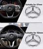 CRU1 Top Quality 52mm 57mm Steering Wheel Center Badge Star Logo Car Emblem with 18 Pins for Mercedes Benz C CLA CLS GLC GLE GLS E