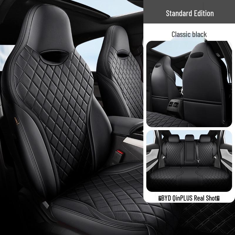 BYD Qin PLUS Sedan Leather Seat Cover: 5-Seat, All-Season, Full Coverage