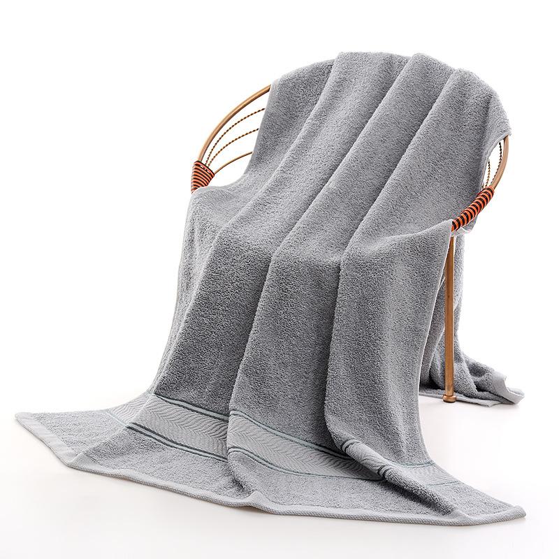Large Bath Towel Oversized 90 * 170 Pure Cotton Thickened And Soft 570 Grams Plain Polyester Cotton Bath Towel