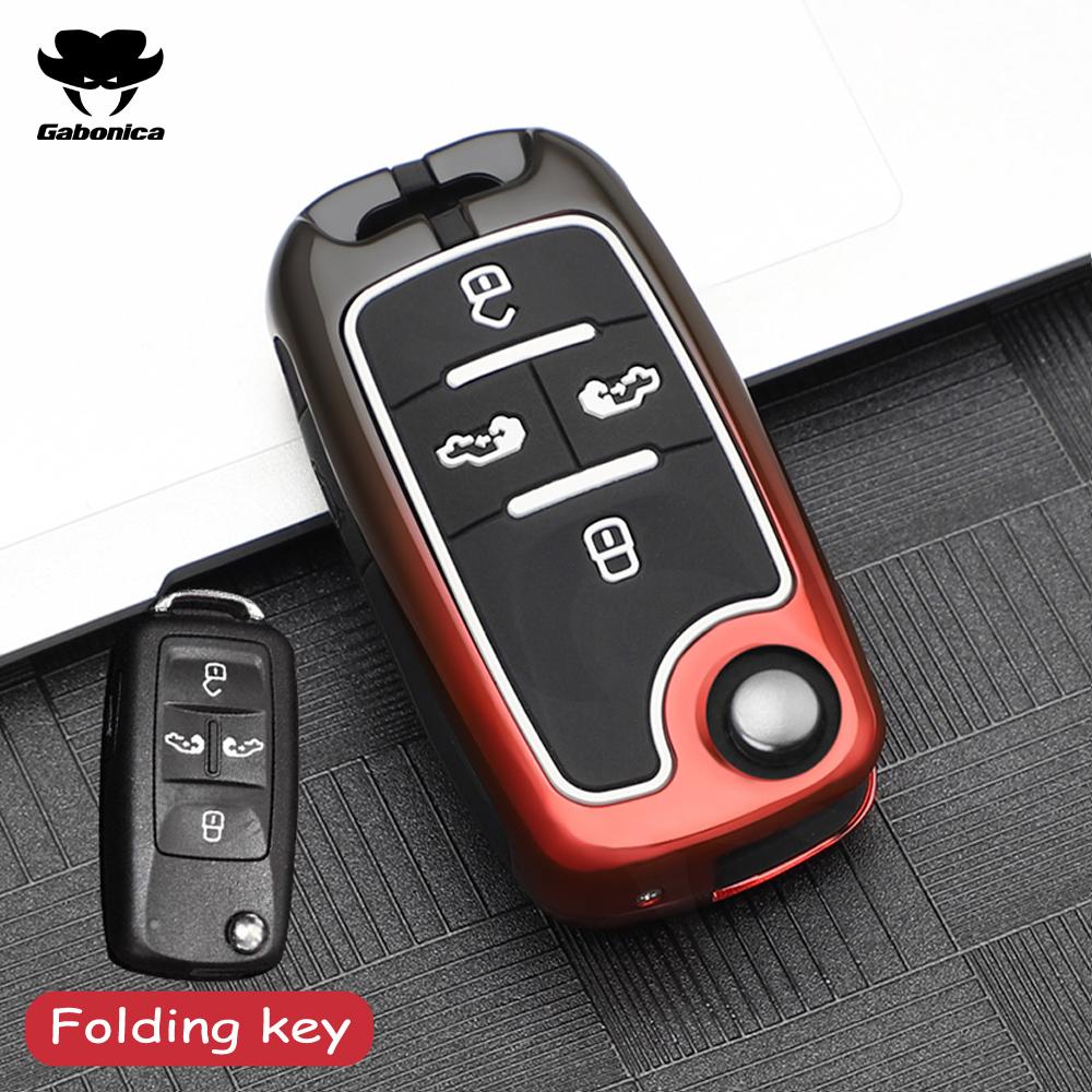 

Zinc Alloy Car Key Case Full Cover Shell For VW Volkswagen Sharan Crafter Multivan for Seat for Seat Alhambra Remote Key Shell красный
