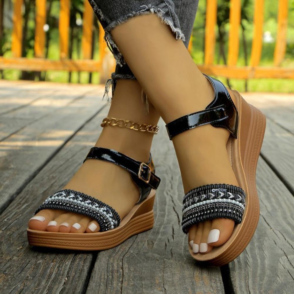 Fashion Fashionable Wedge Sandals for Women Summer 2025New Comfortable Non-sliding Shoes for Women Casual Outdoor Beach Platform Sandals