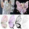 24 Pcs Flower Wrapping Paper Creative Butterfly Wings Bouquets Packing Material Wedding Birthday Party DIY Gift Craft Supplies