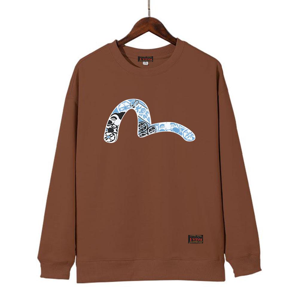 Hanorac Casual Unisex cu Gât Rotund și Imprimeu Fukujin - Tendință Toamnă 2025 YT0088