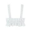 Women's Spring White Lace Cami Top & Ruffle Trim Embroidered Skirt Set