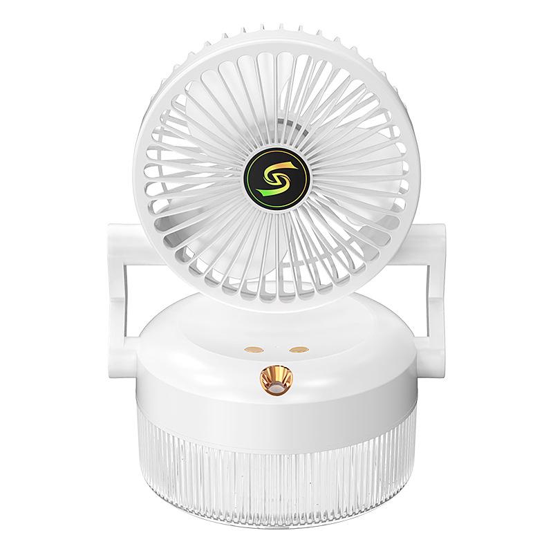 Portable Rechargeable Silent Desktop Fan with Digital Display and Large Airflow