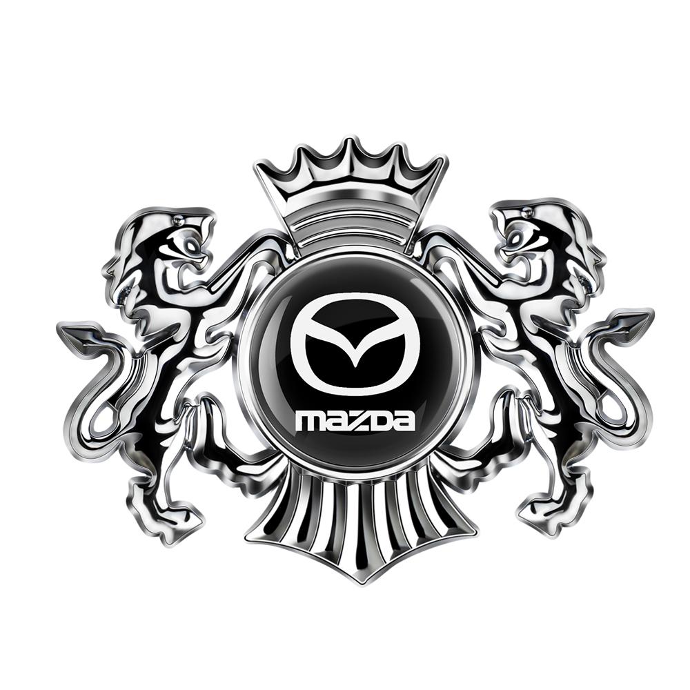 Auto 3D kovový odznak Lev Koruna Boční strana karoserie Blatník Kufr Samolepka Pro Mazda MPS Miata RX-7 RX-8 626 BM BL BK GH GJ Autodoplňky