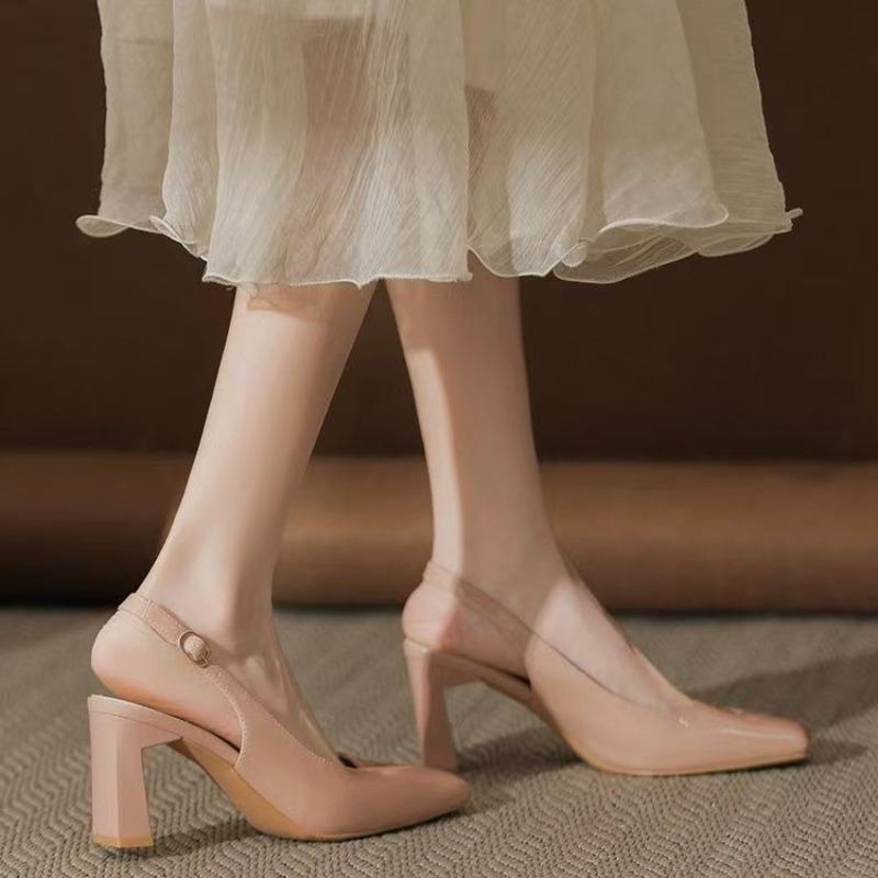 Fashion High Heels Women Sandals 2025 Summer Shallow Shoes Fad Woman Designer Elegant New Trends Slippers Dress Pumps Sandalias De Mujer