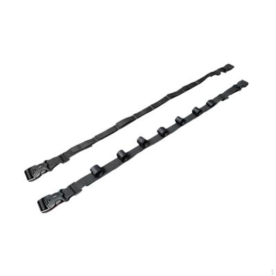 2x Fishing Rod Holder Strap Belts Pole 7 Rods Capacity Accessories