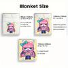 Custom Tiyoko 2D Flat Pattern Flannel Blanket High Quality All Seasons Warmth and Comfort Perfect for Christmas Gifts.DMT0925349