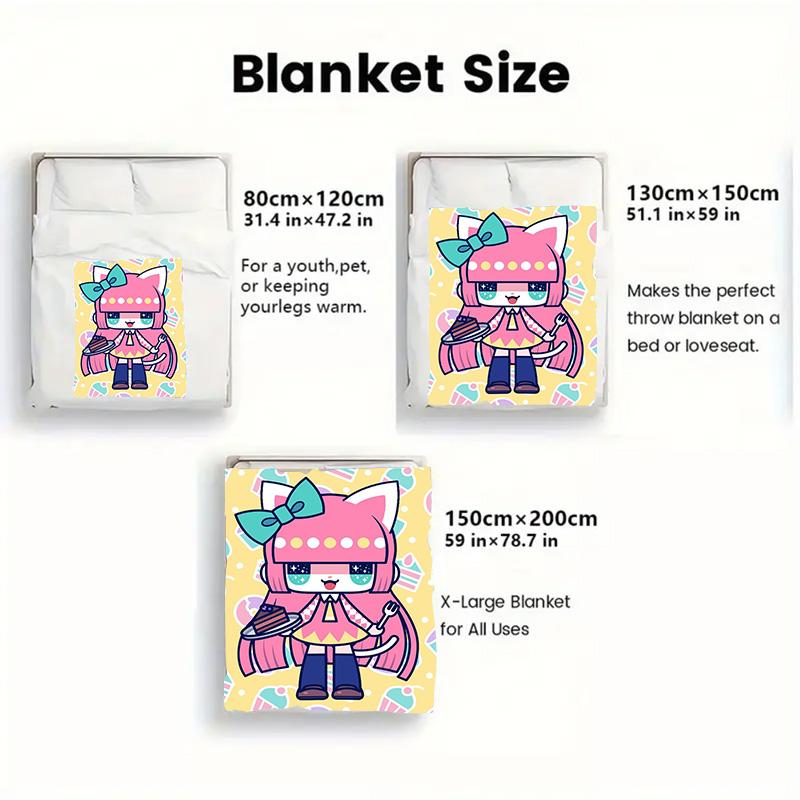 Custom Tiyoko 2D Flat Pattern Flannel Blanket High Quality All Seasons Warmth and Comfort Perfect for Christmas Gifts.DMT0925349
