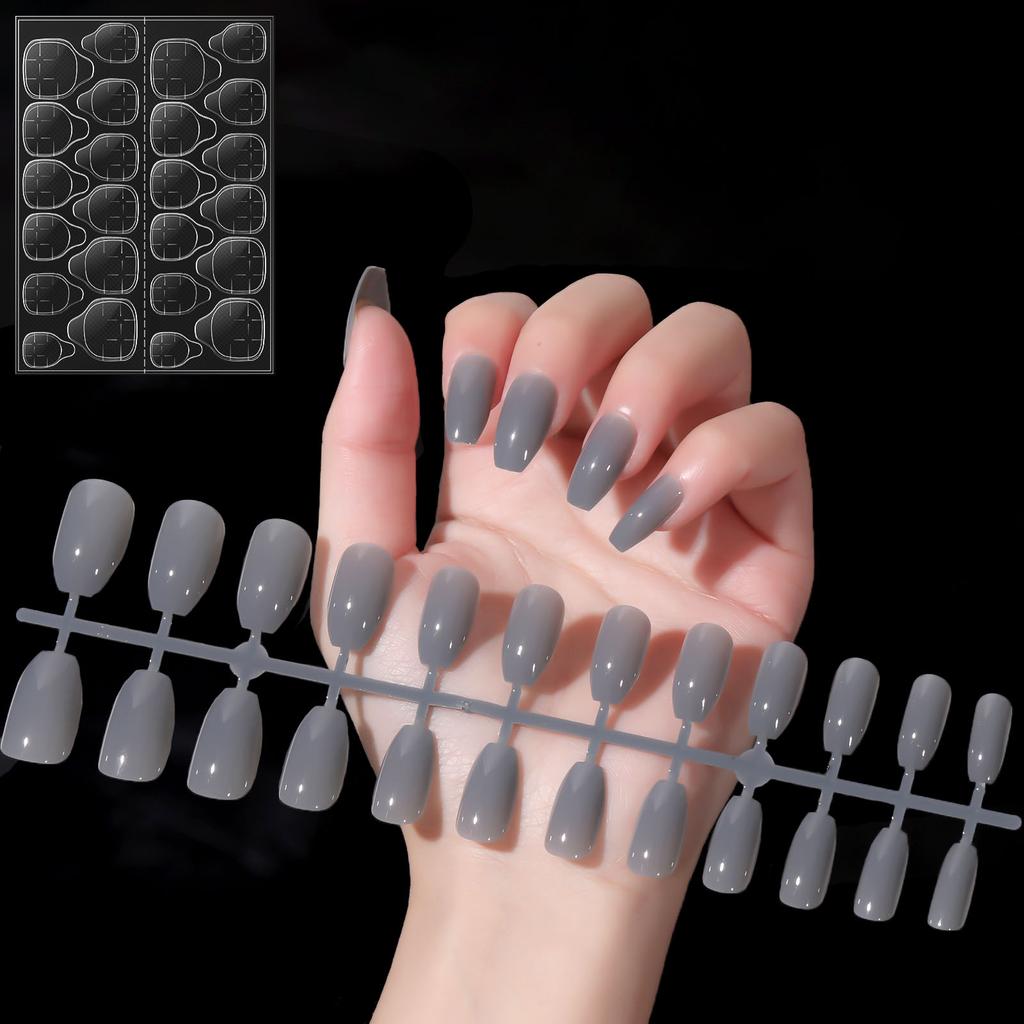 YIKOOLIN Variety Fluorescent Nail Art Tips Glow-In-Dark Luminous Fake Nails Ballet Press On Nails Set Detachable  Fingersnails