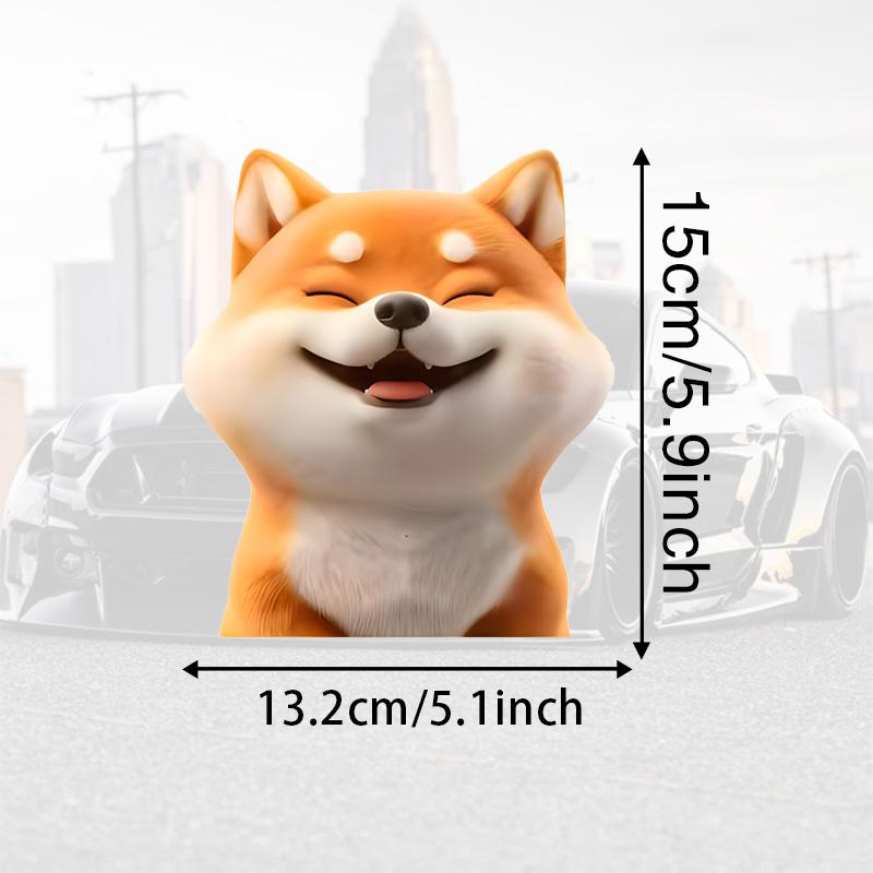 Smiling Shiba Inu Waterproof Vinyl Decal Sticker For Cars, Laptops, Walls Windows, Bumper Sticker External Accessories JM27